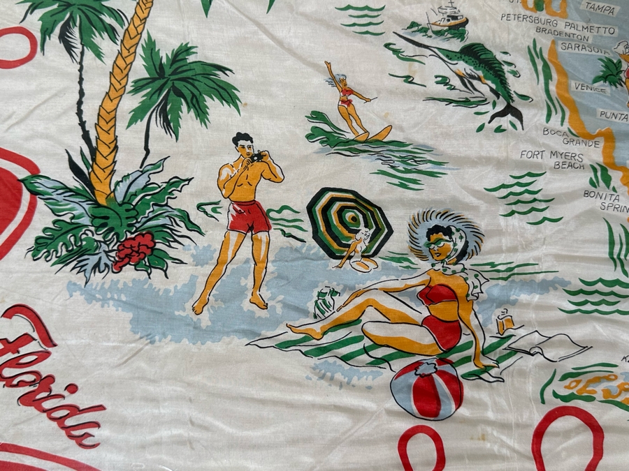 Vintage Florida Map Scarf 30 X 30 [Photo 11]
