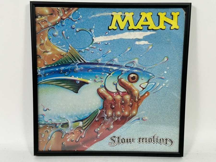 Man Slow Motion LP Record With Rick Griffin Artwork Framed  [Photo 2]