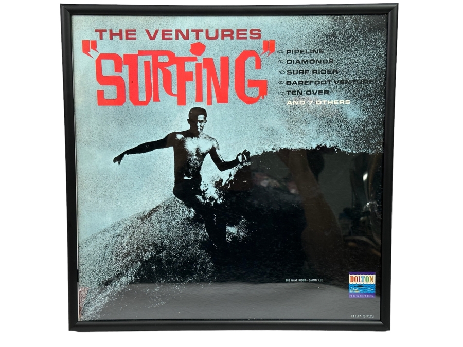 The Ventures 'Surfing' LP Record Framed [Photo 1]