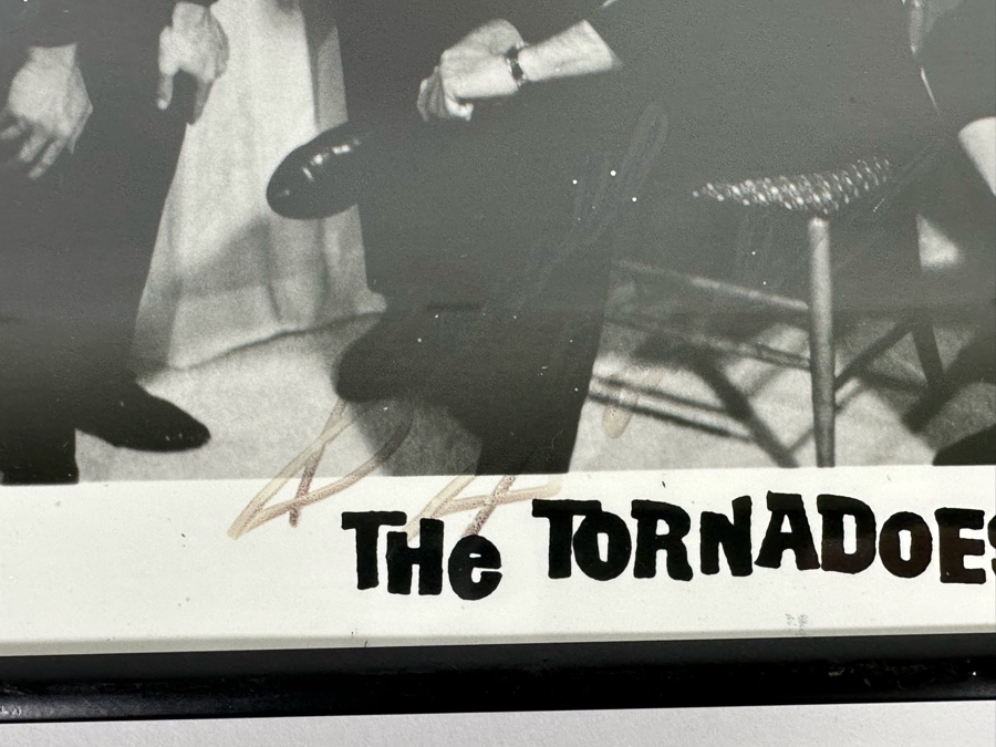 Autographed B&W Photograph Of The Surf Music Band The Tornadoes Framed 10 X 8 [Photo 6]