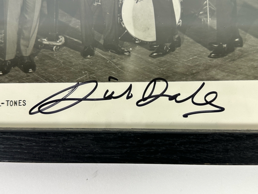 Autographed B&W Photograph Of The Surf Music Band Dick Dale And The Del-Tones Framed 11 X 9 [Photo 6]