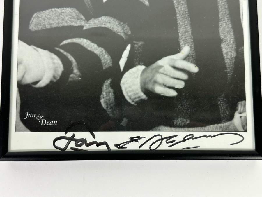 Autographed B&W Photograph Of The Surf Music Band Jan & Dean Framed 8 X 10 [Photo 4]
