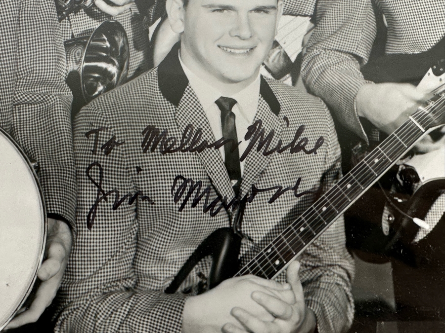 Autographed B&W Photograph Of The Surf Music Band The Lively Ones Framed 9 X 11 [Photo 4]