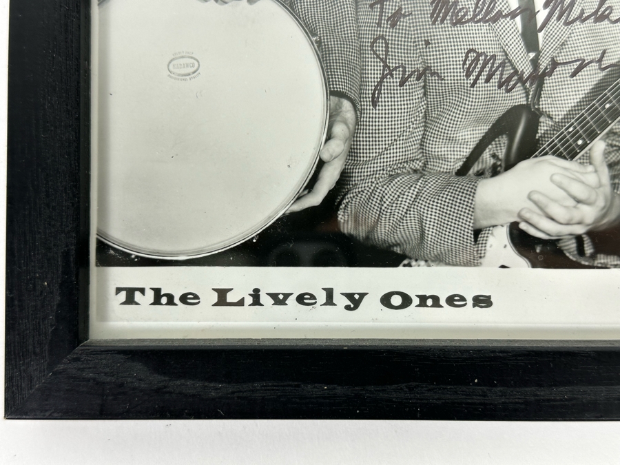 Autographed B&W Photograph Of The Surf Music Band The Lively Ones Framed 9 X 11 [Photo 5]