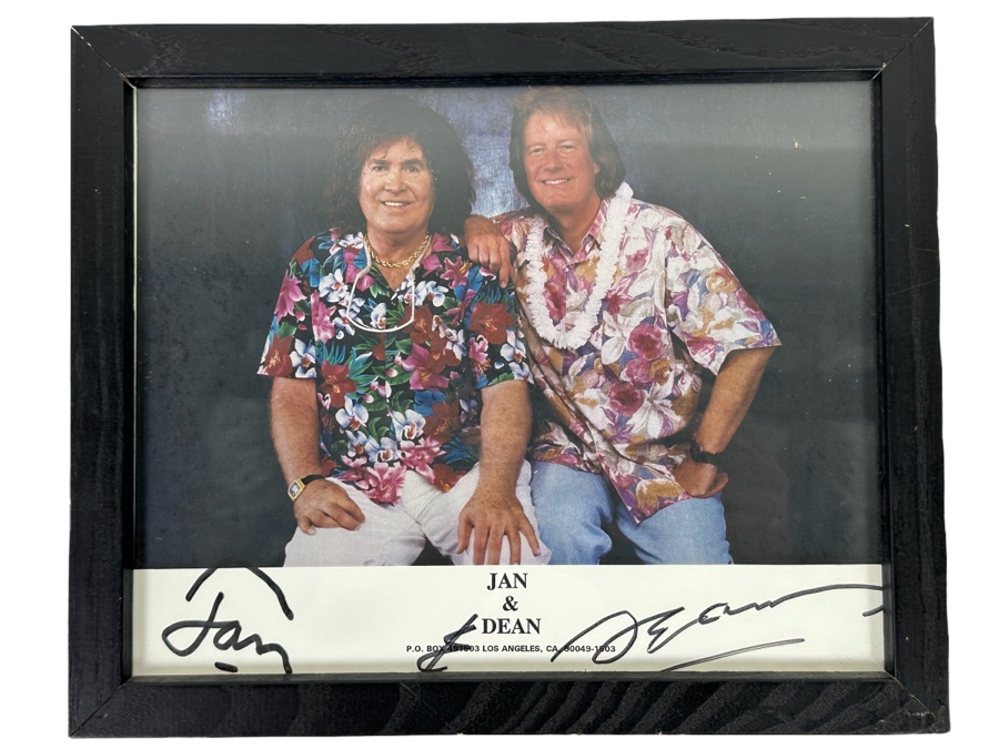 Autographed Color Photograph Of The Surf Music Band Jan & Dean Framed 11 X 9 [Photo 1]