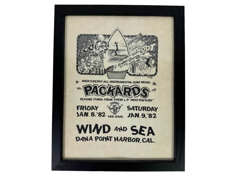 The Packards Surf Music Concert Poster Wind And Sea Dana Point Harbor, California Framed 9.5 X 12 [Photo 1]