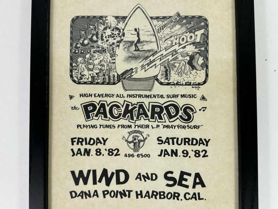 The Packards Surf Music Concert Poster Wind And Sea Dana Point Harbor, California Framed 9.5 X 12 [Photo 3]