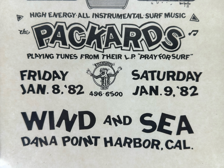 The Packards Surf Music Concert Poster Wind And Sea Dana Point Harbor, California Framed 9.5 X 12 [Photo 5]