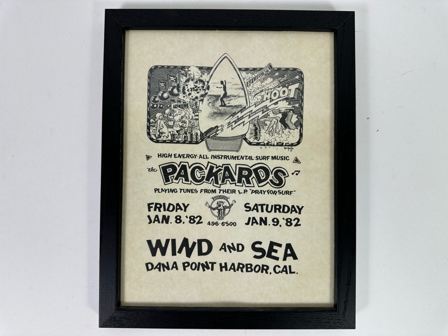The Packards Surf Music Concert Poster Wind And Sea Dana Point Harbor, California Framed 9.5 X 12 [Photo 2]