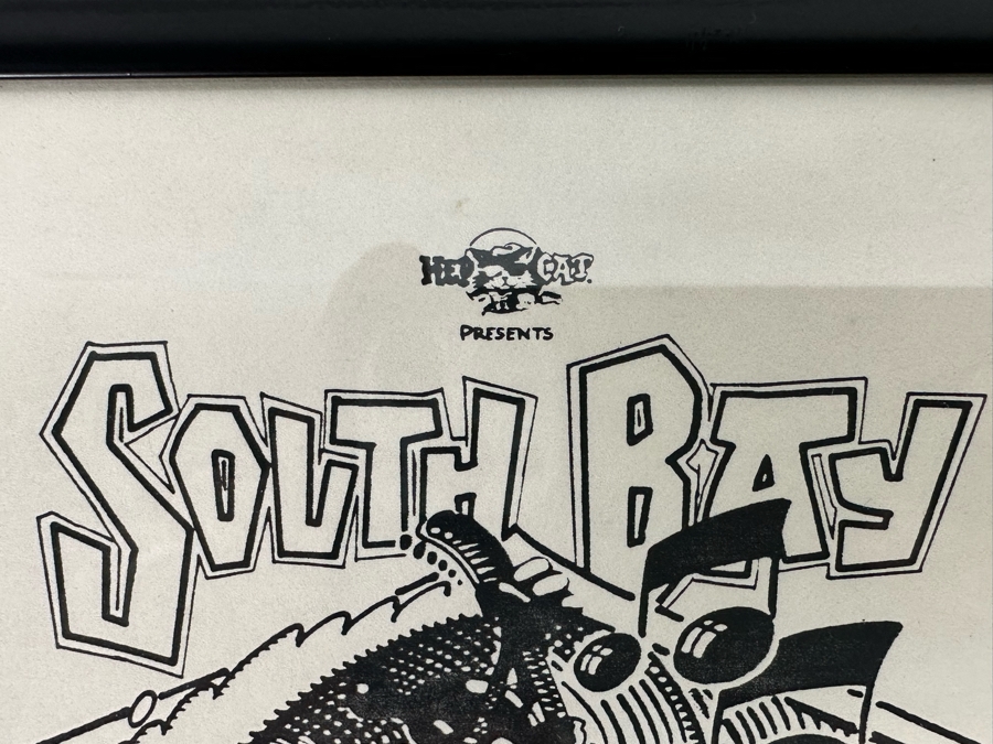 Autographed South Bay Surf Band Reunion 1986 Conert Poster The Bel-Airs, The Challengers Framed 9 X 11 [Photo 6]