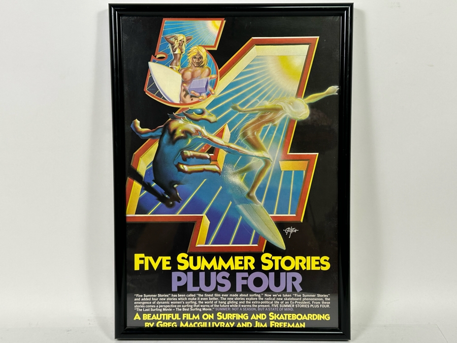 Five Summer Stories Surf Movie Poster Artwork By Rick Griffin Framed 13.5 X 18.5 [Photo 2]