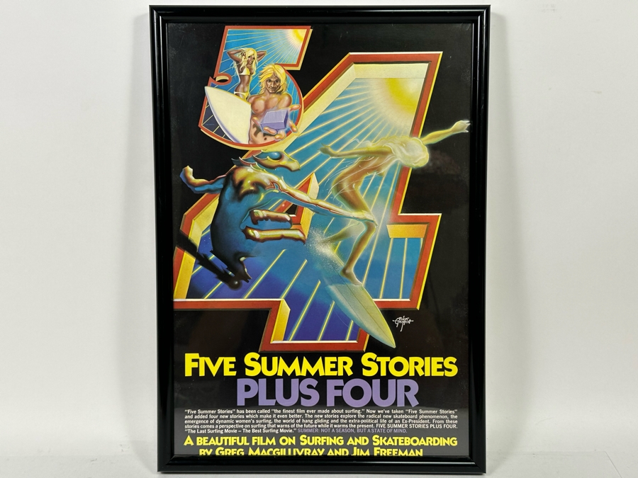 Five Summer Stories Surf Movie Poster Artwork By Rick Griffin Framed 13.5 X 18.5 [Photo 3]