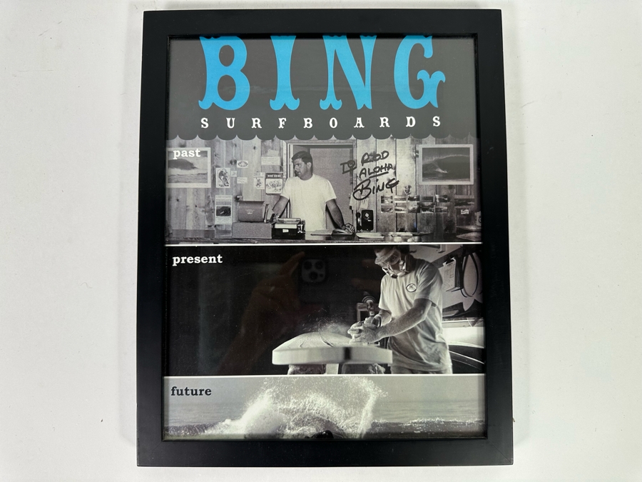 Autographed Bing Surfboards Advertisement Framed 12 X 15 [Photo 2]