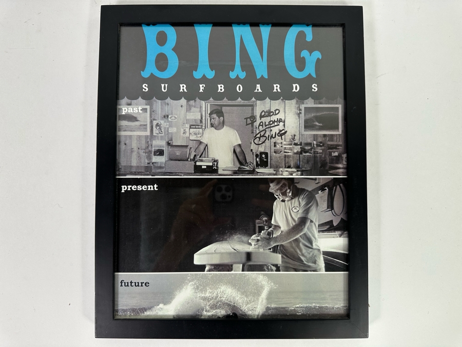 Autographed Bing Surfboards Advertisement Framed 12 X 15 [Photo 3]