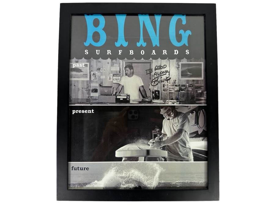 Autographed Bing Surfboards Advertisement Framed 12 X 15 [Photo 1]