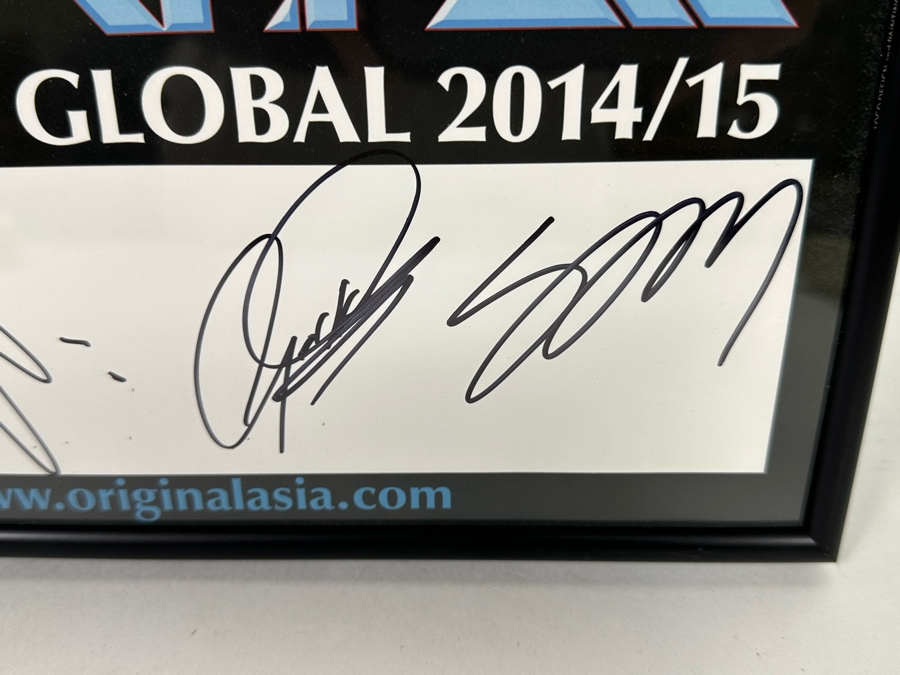 Autographed Concert Poster Of Rock Band Asia Gravitas Global 2014/15 Framed 12 X 17.5 [Photo 6]
