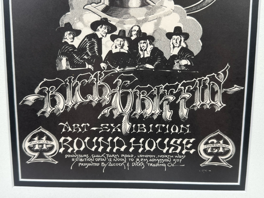 Rick Griffin Art Exhibition Poster Round House London Vintage 1976 8 X 11 Framed 15 X 18 [Photo 6]
