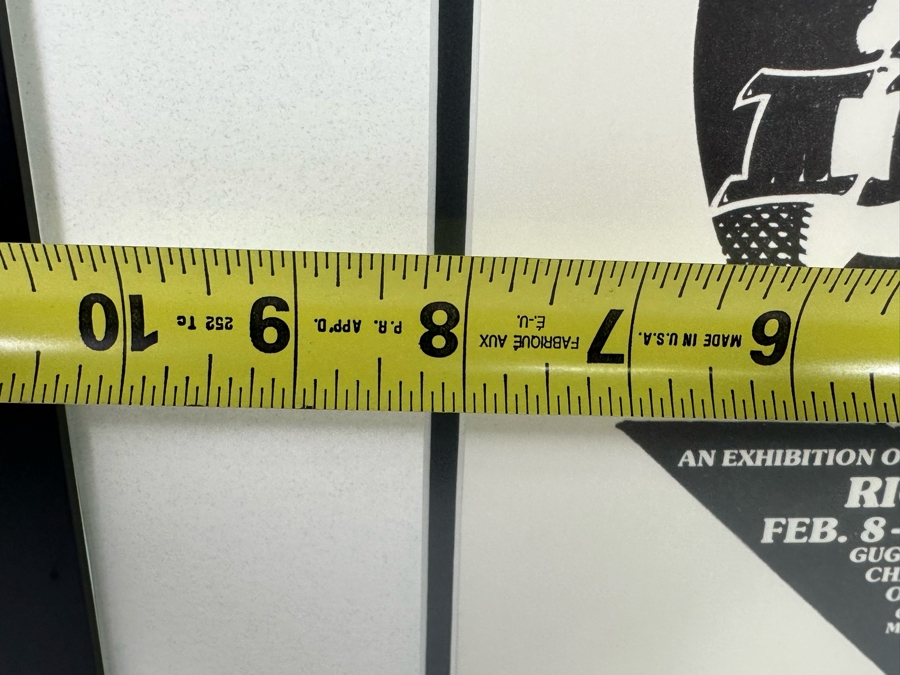 Rick Griffin Art Exhibition Poster India Ink And Exhibiton Of Original Black & White Art By Rick Griffin Vintage 1980 Orange, CA 8 X 12.5 Framed 15.5 X 19.5 [Photo 9]