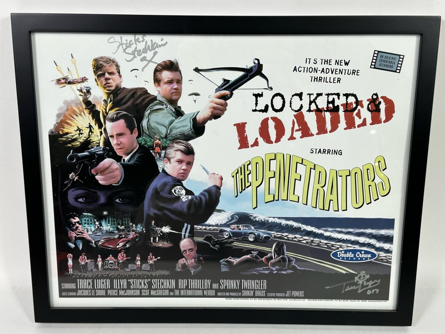 Autographed Surf Music Band The Penetators Locked & Loaded Framed 19 X 15.5 [Photo 2]