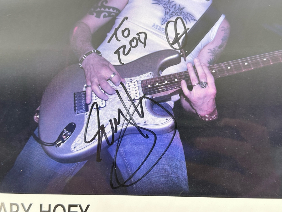 Autographed Gary Hoey Color Photograph Surfdog Recording Artist Framed 12 X 10 [Photo 4]