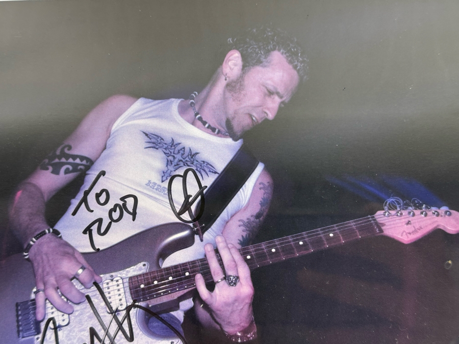 Autographed Gary Hoey Color Photograph Surfdog Recording Artist Framed 12 X 10 [Photo 5]