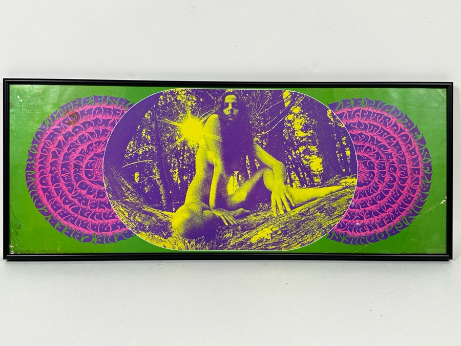 Country Joe & The Fish, Lee Michaels, Flamin' Groovies, Mad River, Mount Rushmore, Blue Cheer Vintage 1967 Concert Poster Avalon Ballroom Bob Schnepf / Thomas Weir Family Dog FD-99-1 Framed 28 X 11 [Photo 2]