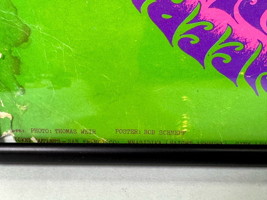 Country Joe & The Fish, Lee Michaels, Flamin' Groovies, Mad River, Mount Rushmore, Blue Cheer Vintage 1967 Concert Poster Avalon Ballroom Bob Schnepf / Thomas Weir Family Dog FD-99-1 Framed 28 X 11 [Photo 10]