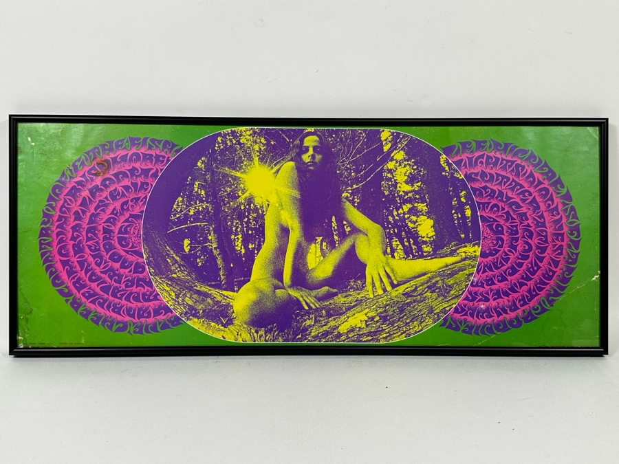 Country Joe & The Fish, Lee Michaels, Flamin' Groovies, Mad River, Mount Rushmore, Blue Cheer Vintage 1967 Concert Poster Avalon Ballroom Bob Schnepf / Thomas Weir Family Dog FD-99-1 Framed 28 X 11 [Photo 3]