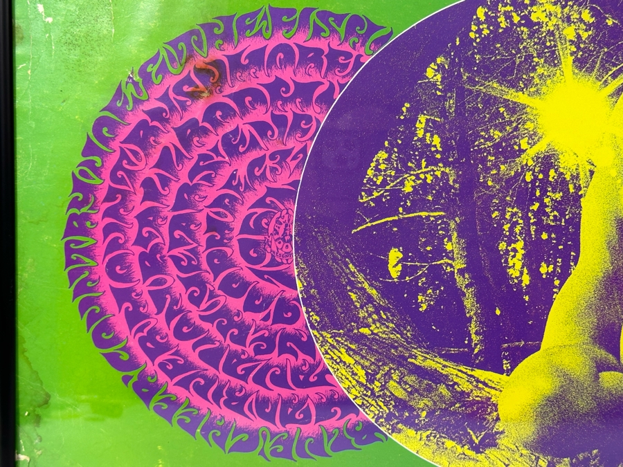 Country Joe & The Fish, Lee Michaels, Flamin' Groovies, Mad River, Mount Rushmore, Blue Cheer Vintage 1967 Concert Poster Avalon Ballroom Bob Schnepf / Thomas Weir Family Dog FD-99-1 Framed 28 X 11 [Photo 7]