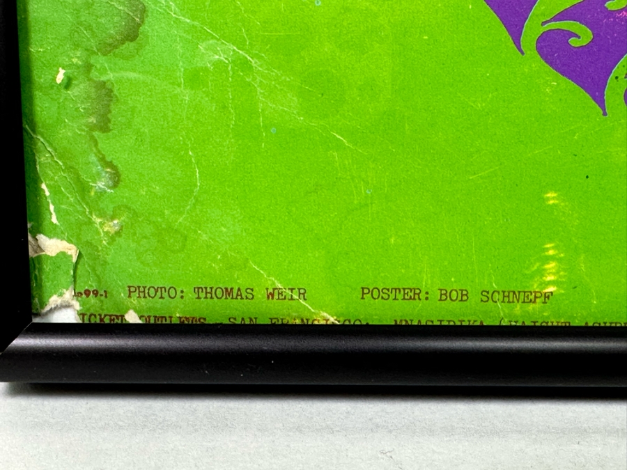 Country Joe & The Fish, Lee Michaels, Flamin' Groovies, Mad River, Mount Rushmore, Blue Cheer Vintage 1967 Concert Poster Avalon Ballroom Bob Schnepf / Thomas Weir Family Dog FD-99-1 Framed 28 X 11 [Photo 9]