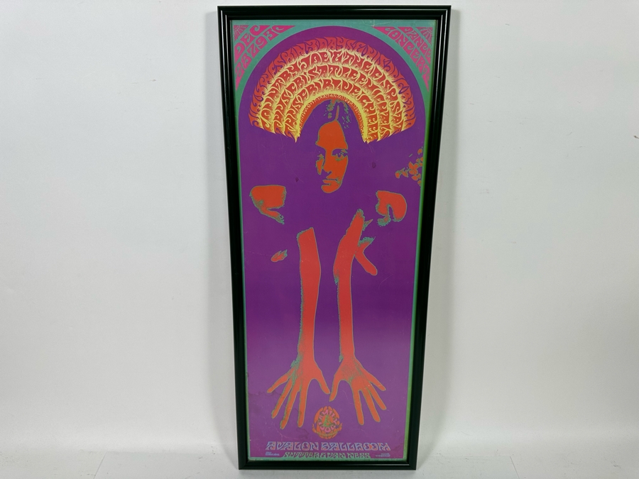 Jim Kweskin Jug Band, Blue Cheer, Country Joe Vintage 1967 Concert Poster Avalon Ballroom Family Dog FD-98 11 X 28 [Photo 3]