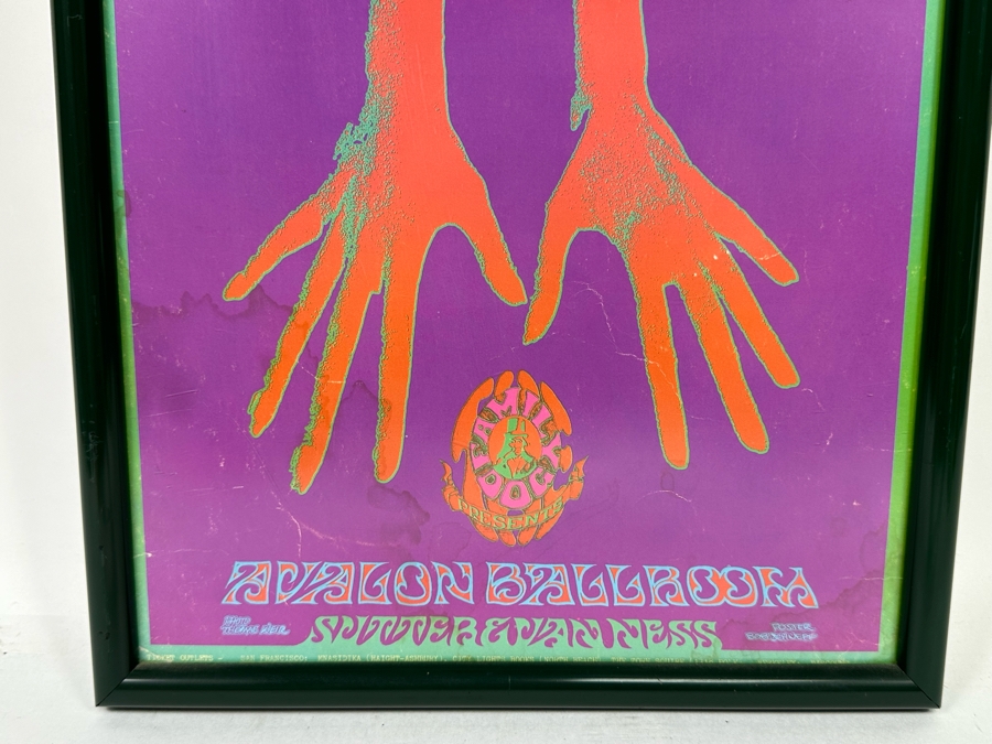 Jim Kweskin Jug Band, Blue Cheer, Country Joe Vintage 1967 Concert Poster Avalon Ballroom Family Dog FD-98 11 X 28 [Photo 9]