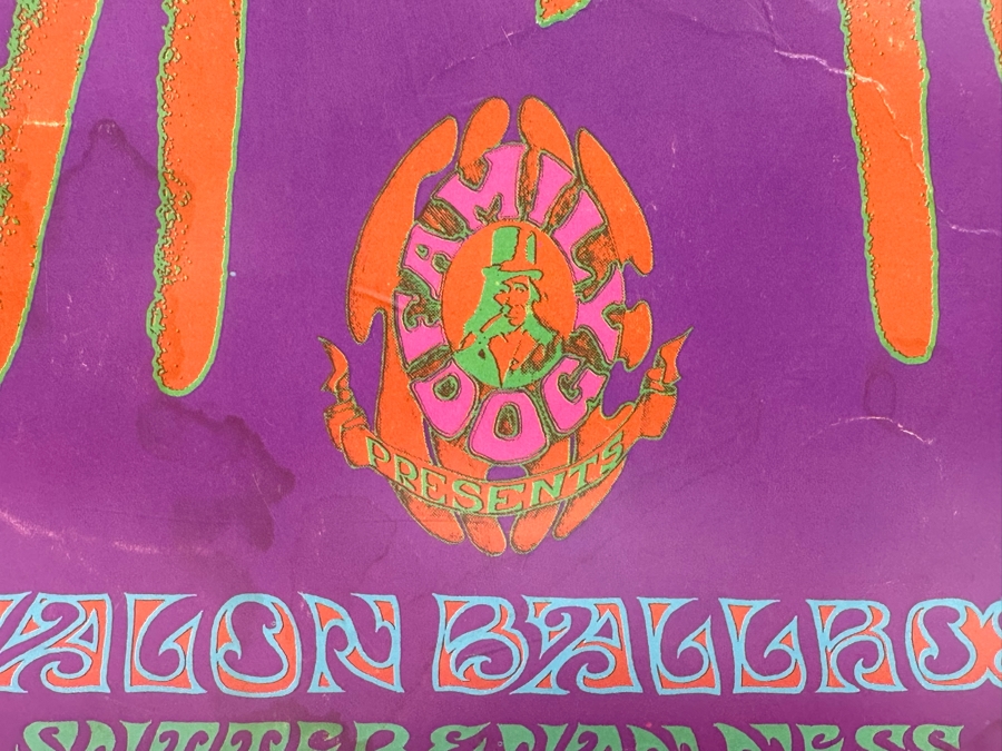 Jim Kweskin Jug Band, Blue Cheer, Country Joe Vintage 1967 Concert Poster Avalon Ballroom Family Dog FD-98 11 X 28 [Photo 10]