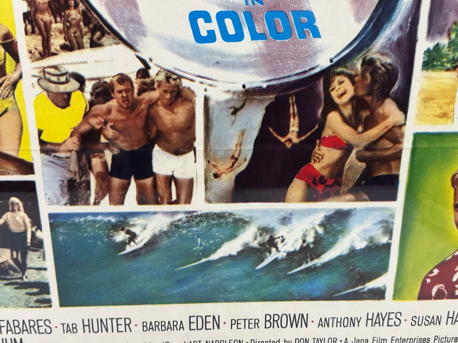 Large Vintage Ride The Wild Surf Movie Poster Framed, An Original Surf Movie Poster 28 X 41 [Photo 8]