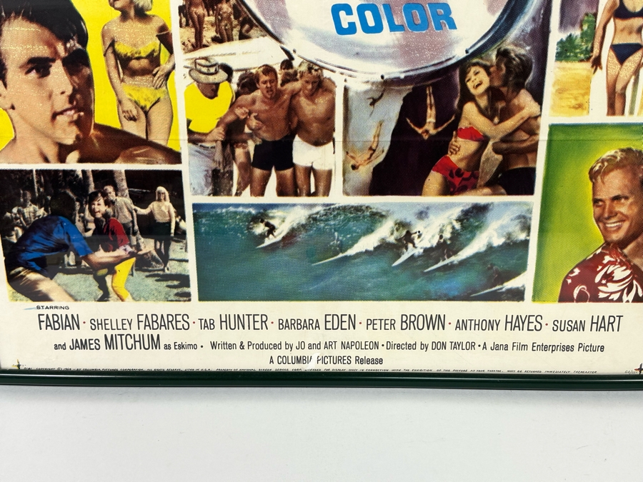 Large Vintage Ride The Wild Surf Movie Poster Framed, An Original Surf Movie Poster 28 X 41 [Photo 11]