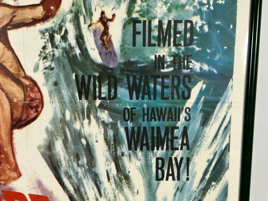 Large Vintage Ride The Wild Surf Movie Poster Framed, An Original Surf Movie Poster 28 X 41 [Photo 5]