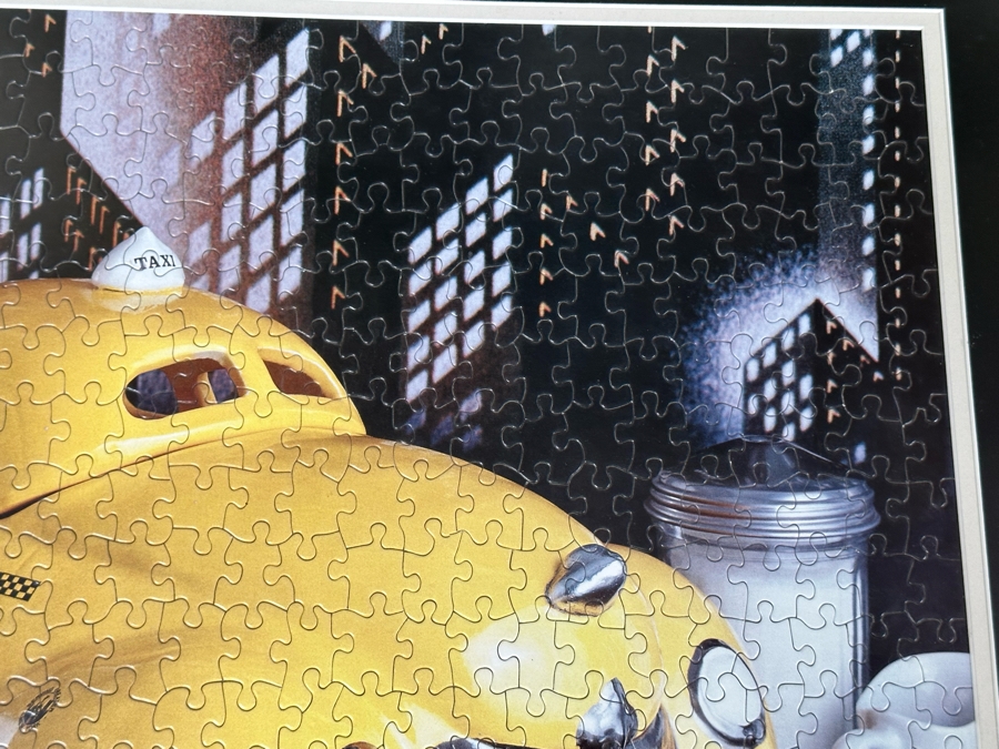 Framed Puzzle Of Sid's Radio Taxi Cab NYC Glenn Appleman 26.5 X 26.5 [Photo 9]