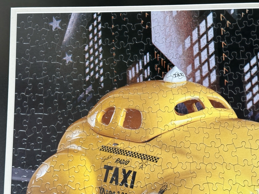 Framed Puzzle Of Sid's Radio Taxi Cab NYC Glenn Appleman 26.5 X 26.5 [Photo 10]