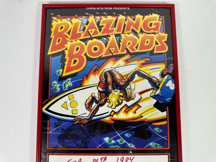 Vintage Blazing Boards Rick Griffin Artwork Surf Movie Poster Framed 12 X 18.5 [Photo 3]