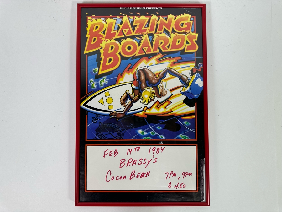 Vintage Blazing Boards Rick Griffin Artwork Surf Movie Poster Framed 12 X 18.5 [Photo 2]