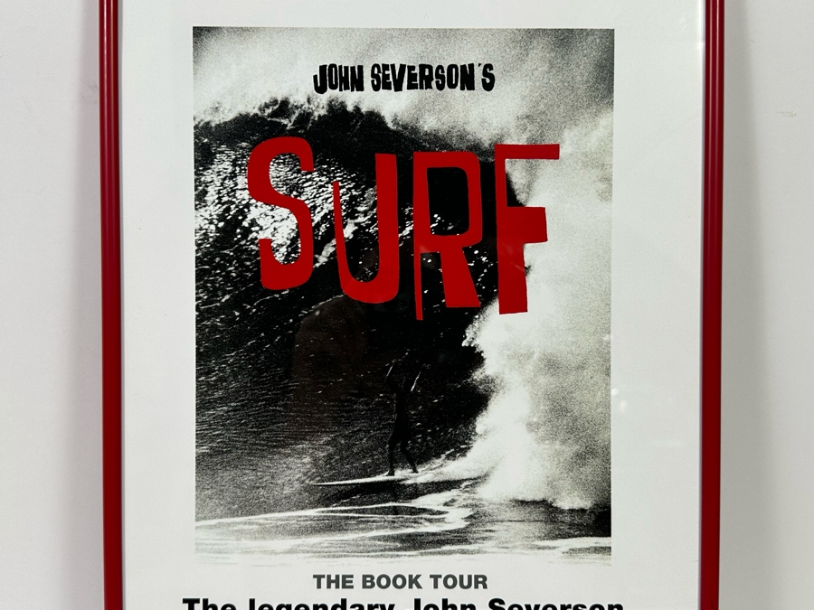 Autographed John Severson's Surf Book Tour Promotional At The California Surf Museum Oceanside, CA Poster Signed By John Severson Framed 12 X 18 [Photo 4]
