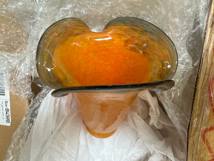 Last Minute Add - Handblown Tulip Glass Chandelier Light Fixture Purchased In New Orleans By Client For $6,800 - No Reserve [Photo 5]