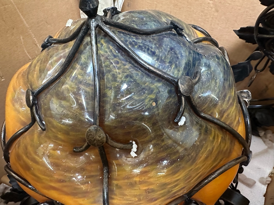 Last Minute Add - Handblown Tulip Glass Chandelier Light Fixture Purchased In New Orleans By Client For $6,800 - No Reserve [Photo 4]