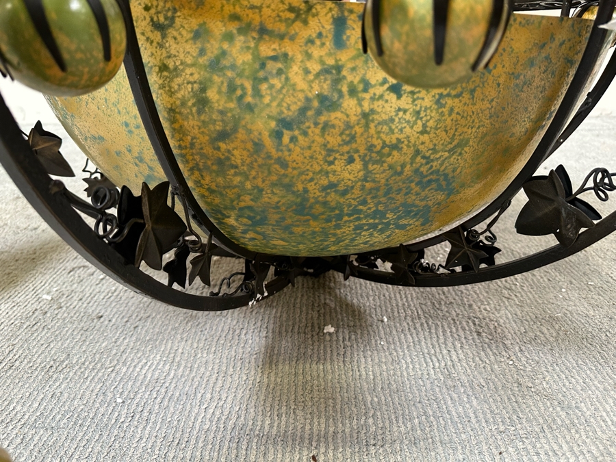 Last Minute Add - Large Handblown Tulip Glass Chandelier Light Fixture 48W X 48H Purchased In New Orleans By Client For $6,800+ - No Reserve [Photo 5]