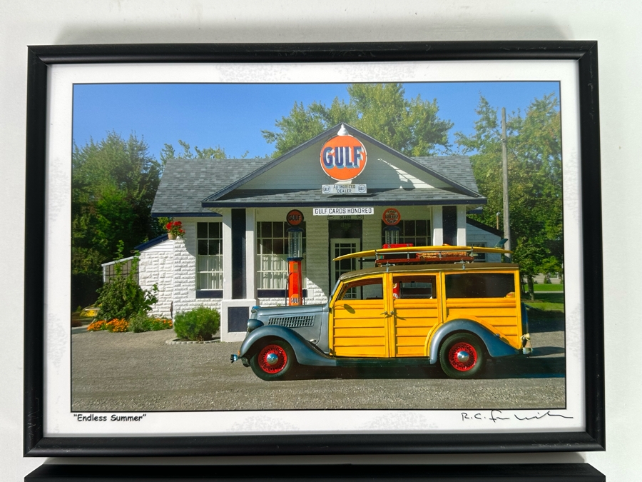 Pair Of Signed R. C. Fulwiler Archival Inkjet Photographs Of Old Gas Service Stations Framed 10 X 7 [Photo 2]