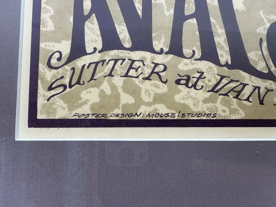 Jefferson Airplane And Great Society (Snake Lady) 1966 Concert Poster Artist Stanley Mouse / Alton Kelley / Franz Stuck Avalon Ballroom Family Dog FD-17 14 X 18.5 Framed 19 X 24 [Photo 11]