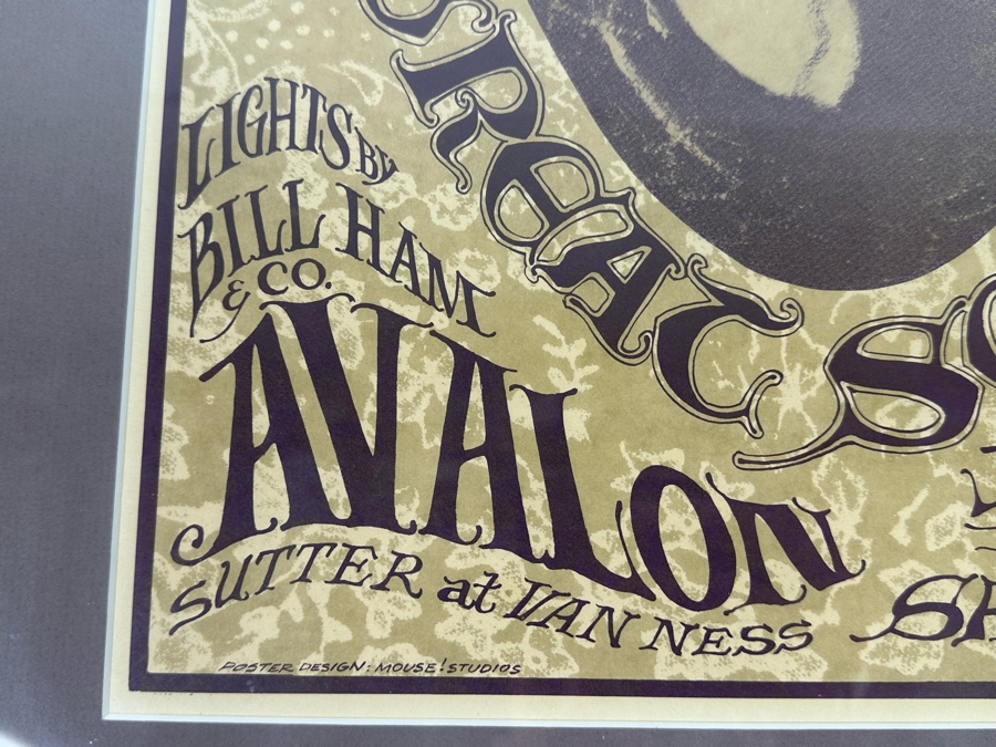 Jefferson Airplane And Great Society (Snake Lady) 1966 Concert Poster Artist Stanley Mouse / Alton Kelley / Franz Stuck Avalon Ballroom Family Dog FD-17 14 X 18.5 Framed 19 X 24 [Photo 10]