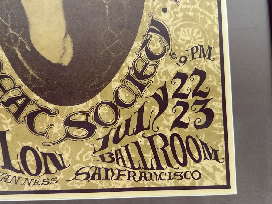 Jefferson Airplane And Great Society (Snake Lady) 1966 Concert Poster Artist Stanley Mouse / Alton Kelley / Franz Stuck Avalon Ballroom Family Dog FD-17 14 X 18.5 Framed 19 X 24 [Photo 12]