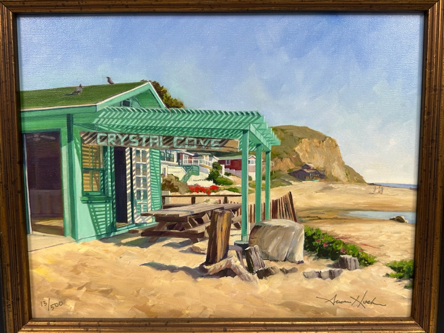 Susan Hoehn Signed Limited Edition Giclee On Canvas Titled Crystal Cove 11 X 14 Framed