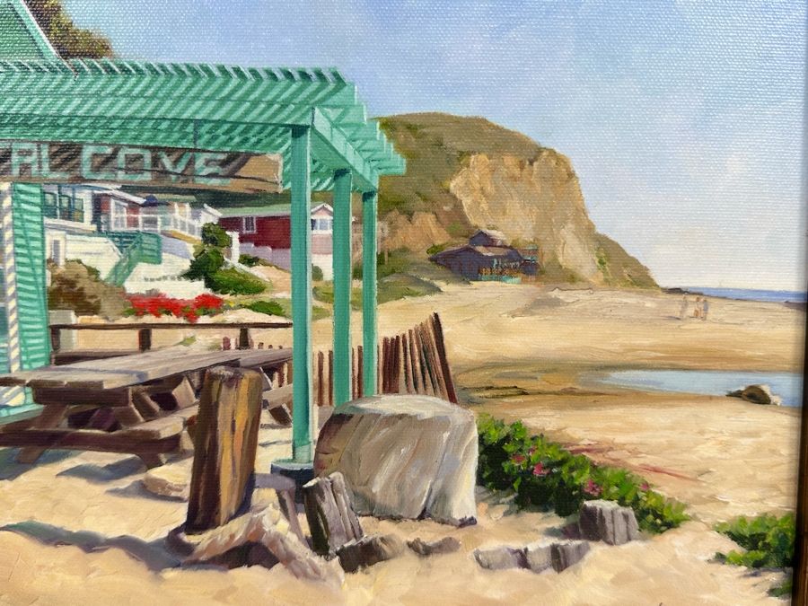Susan Hoehn Signed Limited Edition Giclee On Canvas Titled Crystal Cove 11 X 14 Framed [Photo 5]